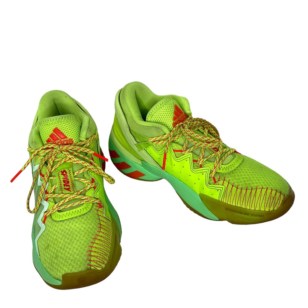 Adidas Marvel × D.O.N. Issue 2 Spidey Sense Neon Green Basketball Shoes Size 5 - Picture 10 of 12